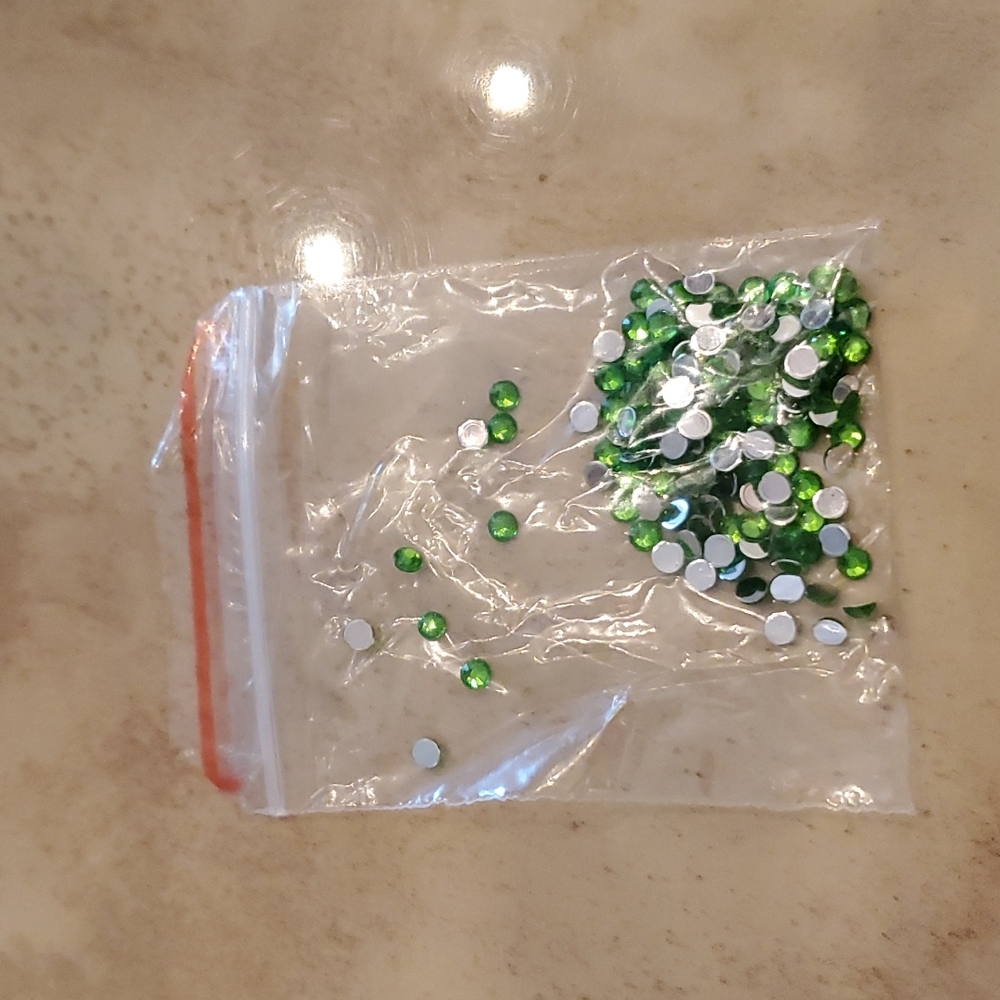 Green Faux Jewels
